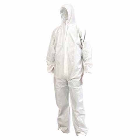 DISPOSABLE SMS COVERALL WHITE - EXTRA LARGE